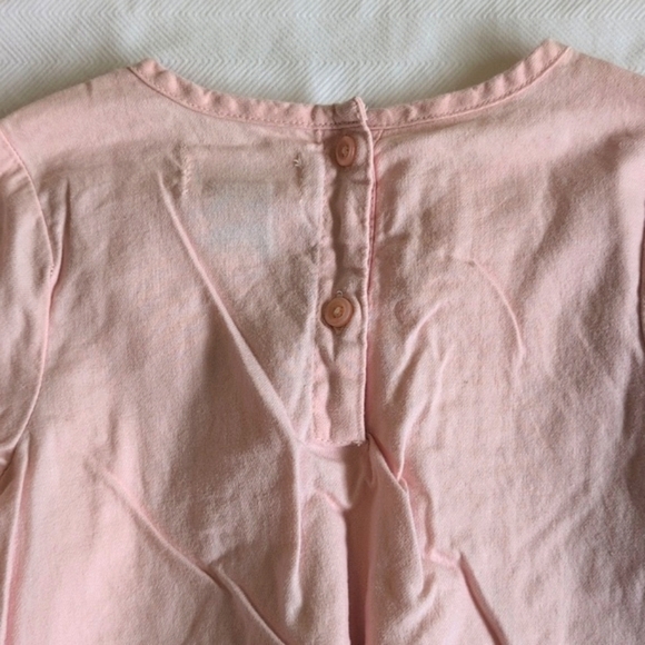 old navy pastel pink cotton twill pintuck a-line dress 2T toddler girls - Picture 7 of 7